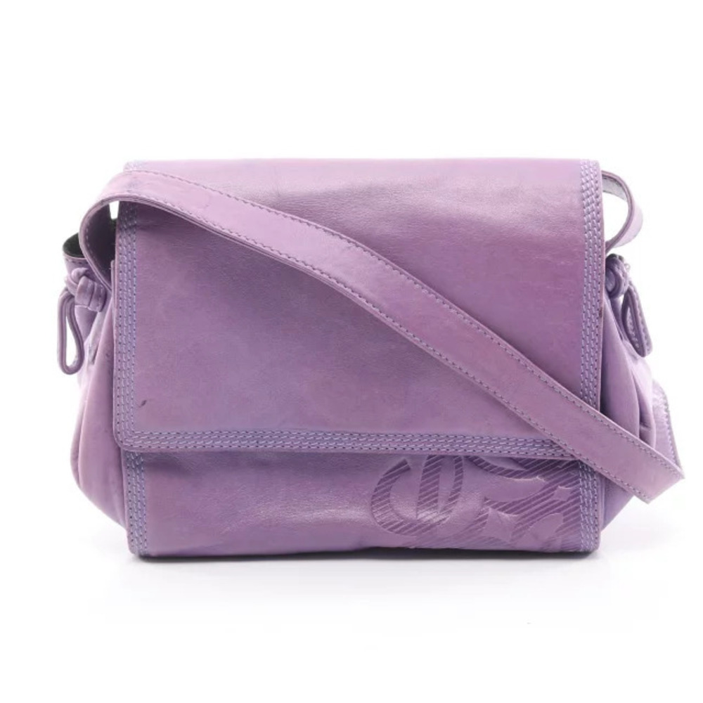 Loewe Anagram Shoulder Bag Leather Purple